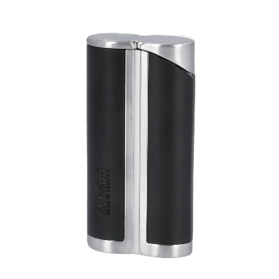 Accendino Jet Flame con Punzone Nero e Argento