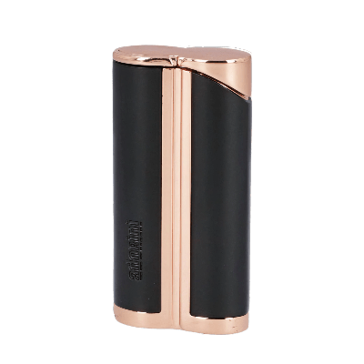 Accendino Jet Flame con Punzone Nero e Oro