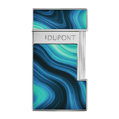 S.T.Dupont Accendini Jet Flame Accendino Jet Flame S.T. Dupont Slimmy Geode Laque Brilliant Blue Chrome