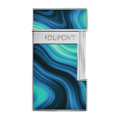 S.T.Dupont Accendini Jet Flame Accendino Jet Flame S.T. Dupont Slimmy Geode Laque Brilliant Blue Chrome