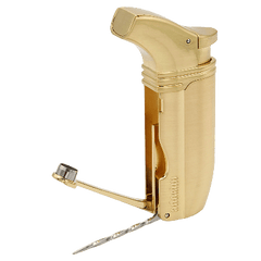 Adorini Accendipipa Piezoelettrico Accendino per Pipa Antivento Dorato