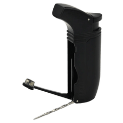 Adorini Accendipipa Piezoelettrico Accendino per Pipa Antivento Nero