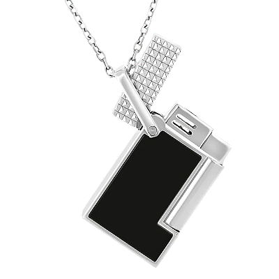 S.T.Dupont Accendipipa Piezoelettrico Accendino S.T. Dupont Lighter Necklace Laque Noire