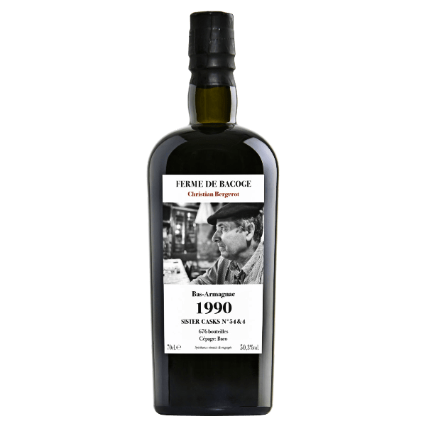 Velier Armagnac Ferme de Bacoge Christian Bergerot Millesime 1990 Sister Futs 54 & 4