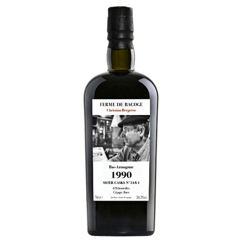 Velier Armagnac Ferme de Bacoge Christian Bergerot Millesime 1990 Sister Futs 54 & 4