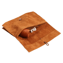 Savinelli Astucci Portapipe Astuccio Portapipa e Tabacco in Velluto Marrone Chiaro