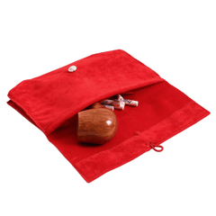 Savinelli Astucci Portapipe Astuccio Portapipa e Tabacco in Velluto Rosso