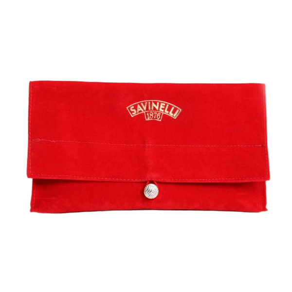 Savinelli Astucci Portapipe Astuccio Portapipa e Tabacco in Velluto Rosso
