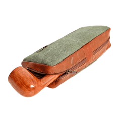 Savinelli Astucci Portapipe Borsetta Portapipa e Tabacco Jeans Oliva