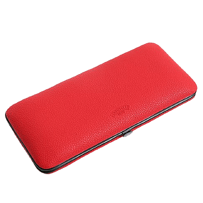 Savinelli Astucci Portasigari Custodia Portasigari Rigida in Pelle Rossa da 3 Posti