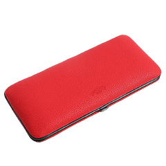 Savinelli Astucci Portasigari Custodia Portasigari Rigida in Pelle Rossa da 3 Posti