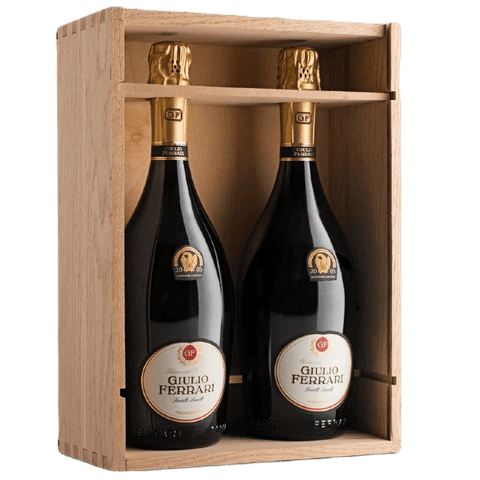 Lunelli Bollicine Trento DOC Coppia Giulio Ferrari 2005 E.L. 2005 75 Cl in Cassetta Legno