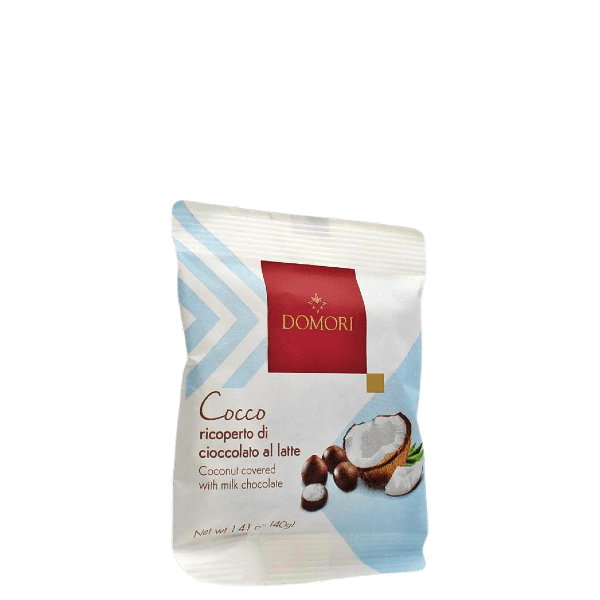 Domori Dolciumi e Cioccolate Dragees Cocco e Cioccolato al Latte Domori