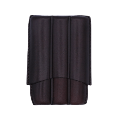 Portasigari Scanalato per 3 Sigari Marrone Scuro