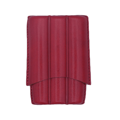 Portasigari Scanalato per 3 Sigari Rosso