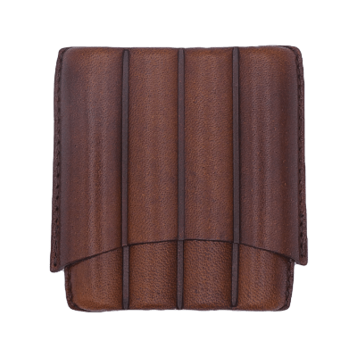 Portasigari Scanalato per 4 Sigari Marrone