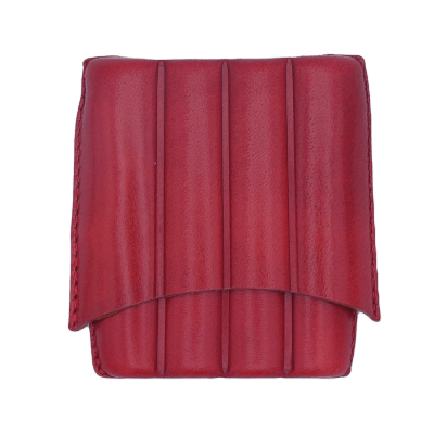 Portasigari Scanalato per 4 Sigari Rosso