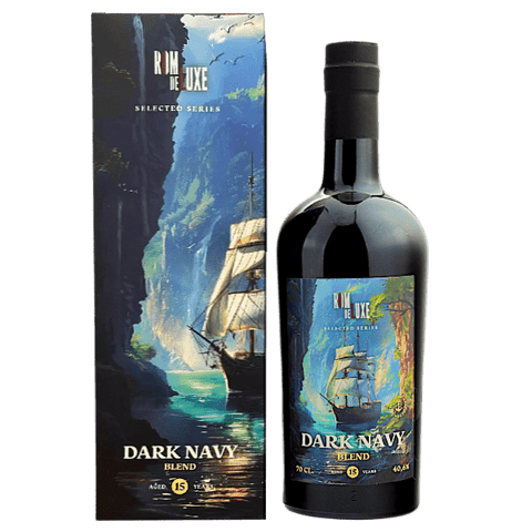 RomDeluxe Rum Caraibi Blended Selected Series Rum Dark Navy