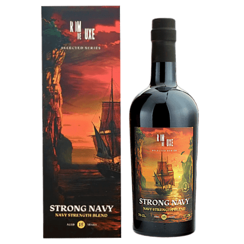 RomDeluxe Rum Caraibi Blended Selected Series Rum Strong Navy