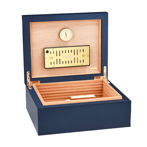 Adorini Scatole Humidor Humidor Adorini Medium Deluxe Blu Imperiale