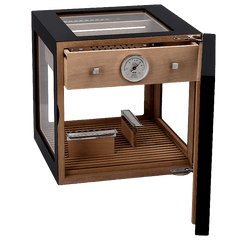 Adorini Scatole Humidor Humidor Cube Nero Deluxe