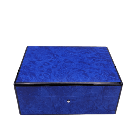 Humidor in Glossy Blue Briar