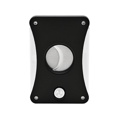 Rattray's Heavy Harry Black and Chrome Stainless Steel Cigar Cutter