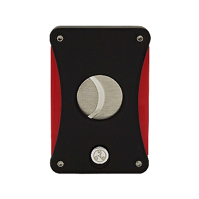 Rattray's Heavy Harry Black and Red Stainless Steel Cigar Cutter