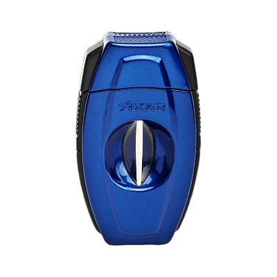 Xikar Flip Dual Cigar Cutter XI-160 Brushed Chrome Blue