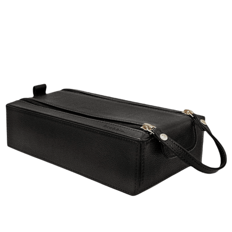 Brebbia Travel Humidor Valigetta Porta Sigari in Pelle Nera