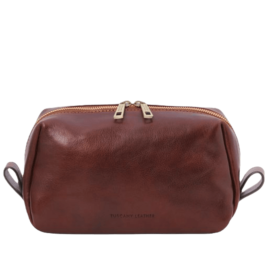 Borsetto Portaoggetti in Pelle Marrone