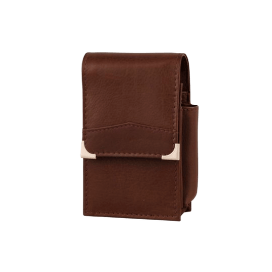 Portapacchetto per Sigarette in Pelle Marrone