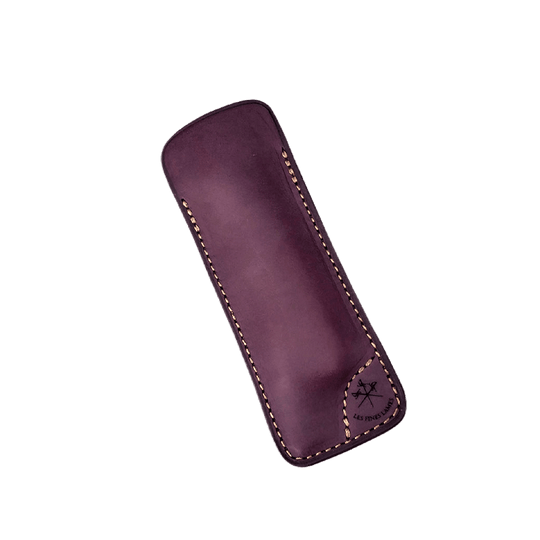 Les Fines Lames Fodero Cuoio Naturale Burgundy